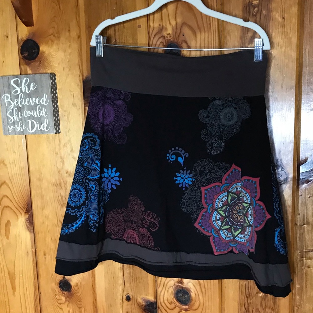 Coton Du Monde Skirt mini size 42  Paisley design